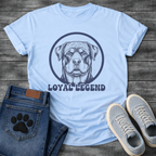 Loyal Legend funny dog shirt white Rottweiler pet lover apparel tee