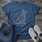 Loyalty geometric linework dog minimalist design shirt