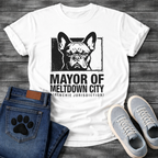 French Bulldog Mayor of Meltdown City Frenchie Jurisdiction funny dog shirt tee