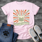 Most Likely To Bring Home A Frenchie vintage sunburst t-shirt white funny French Bulldog shirt