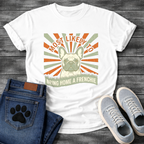Most Likely To Bring Home A Frenchie vintage sunburst t-shirt white funny French Bulldog shirt