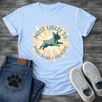 Most Likely To Bring Home A Frenchie leaping starburst t-shirt sport grey funny dog shirt
