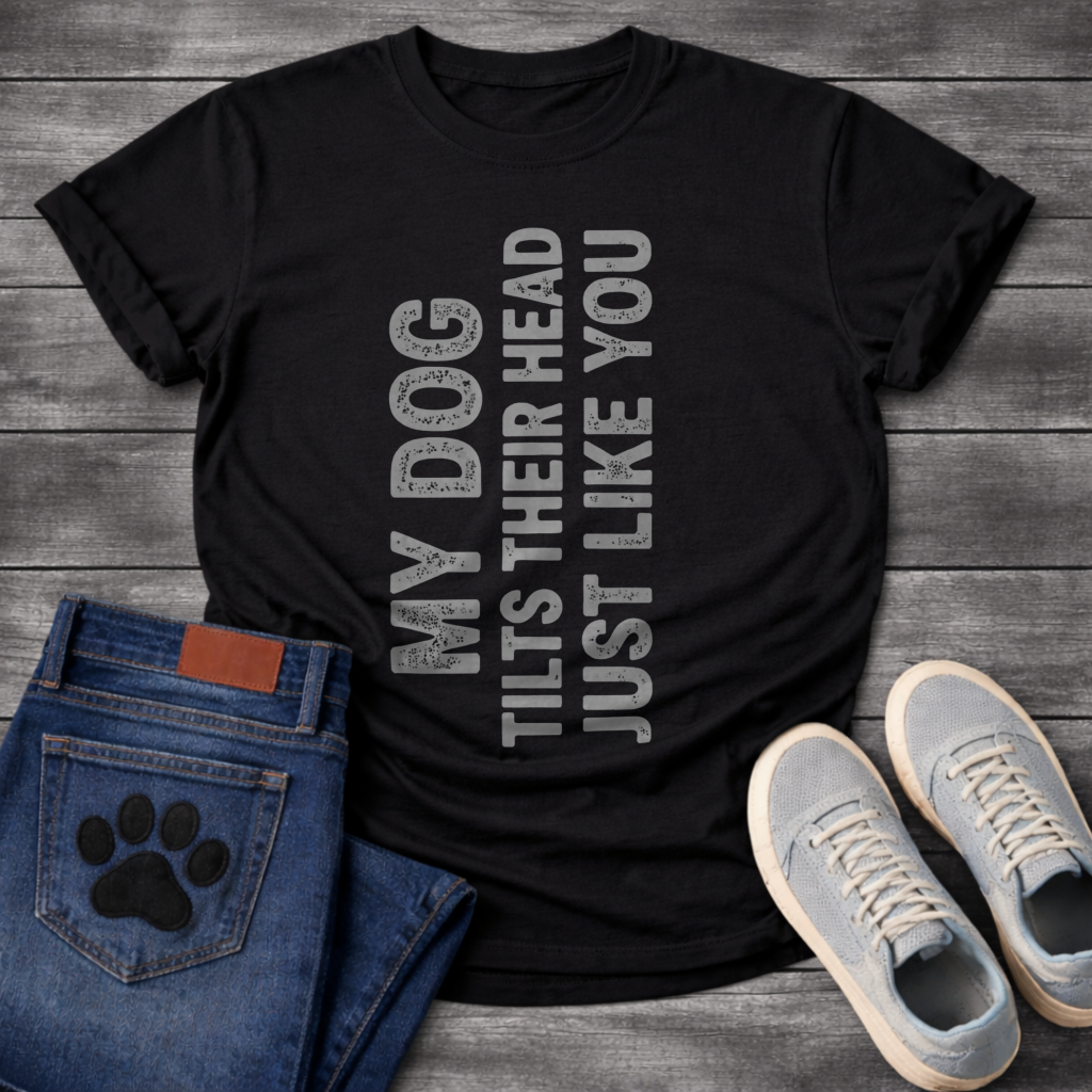 My Dog Tilts Their Head Just Like You funny dog owner shirt