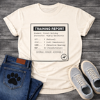 French Bulldog training report card funny t-shirt with Official Seal stamp