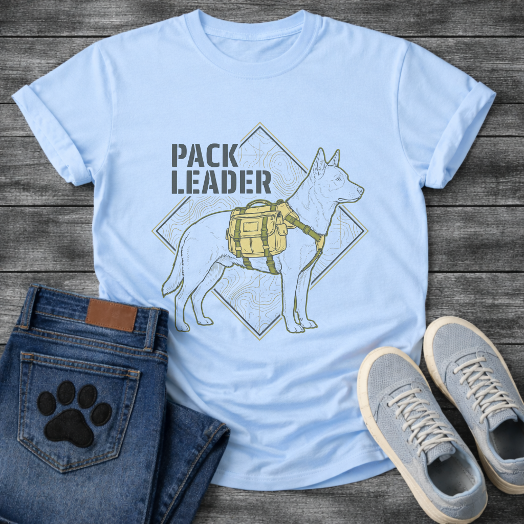 Funny pack leader dog hiking shirt for outdoor loving pet parents