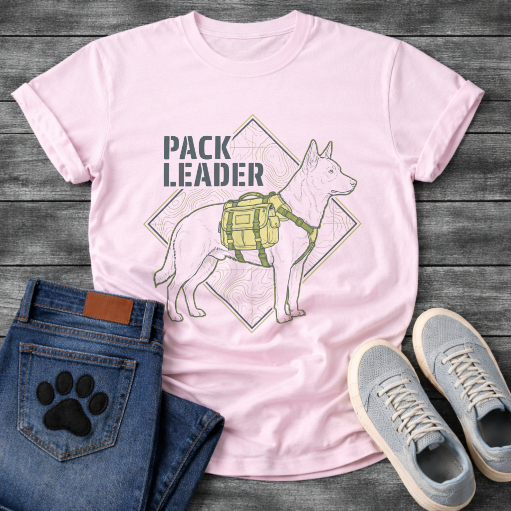 Funny pack leader dog hiking shirt for outdoor loving pet parents
