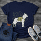 Funny dog hiking shirt with pack leader design for outdoor pet lovers