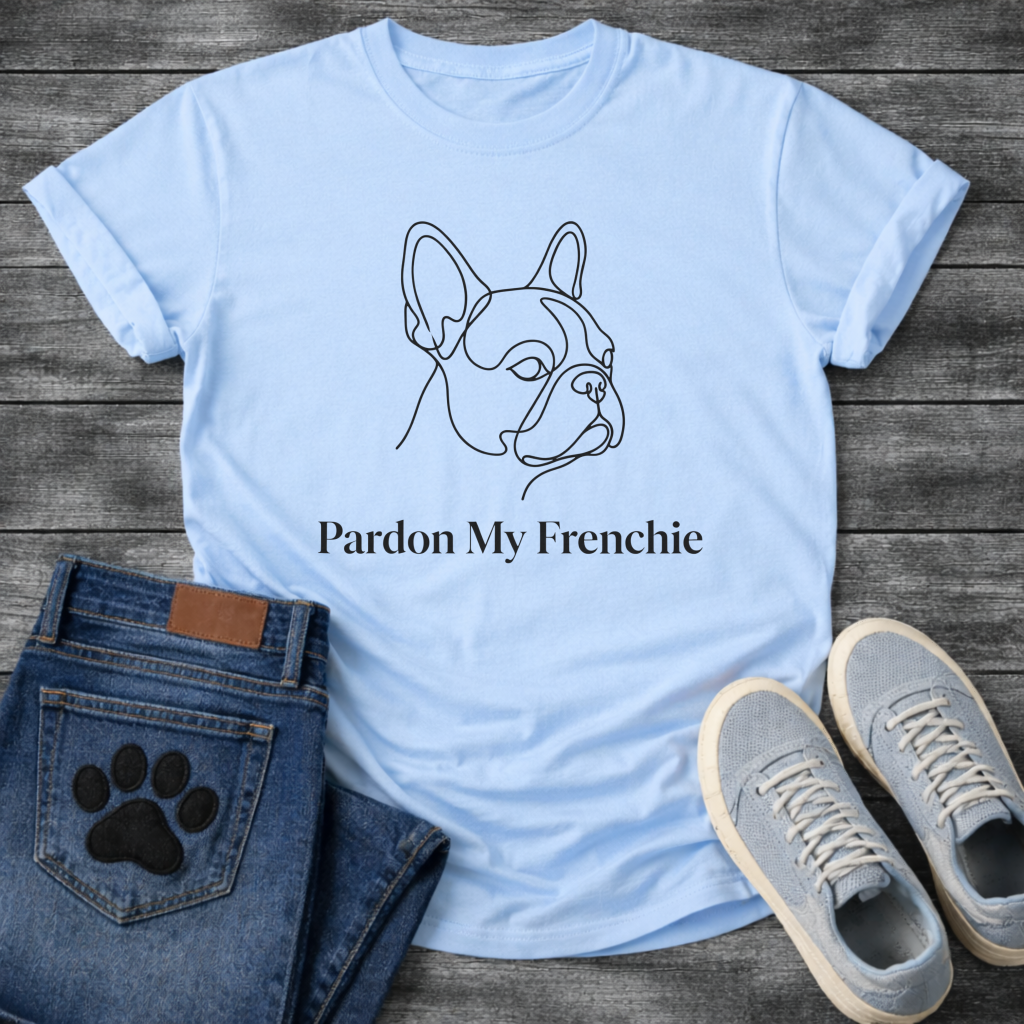 Funny Pardon My Frenchie French Bulldog shirt for dog moms and Frenchie lovers