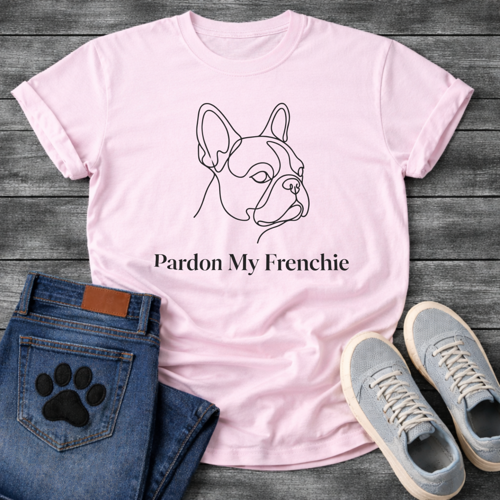 Funny Pardon My Frenchie French Bulldog shirt for dog moms and Frenchie lovers