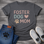 Foster dog mom shirt with sweet puppy design for rescue dog parents