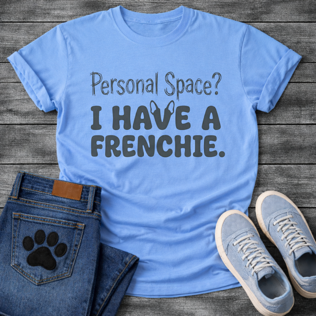 Personal Space I Have A Frenchie funny dog shirt white French Bulldog pet lover tee