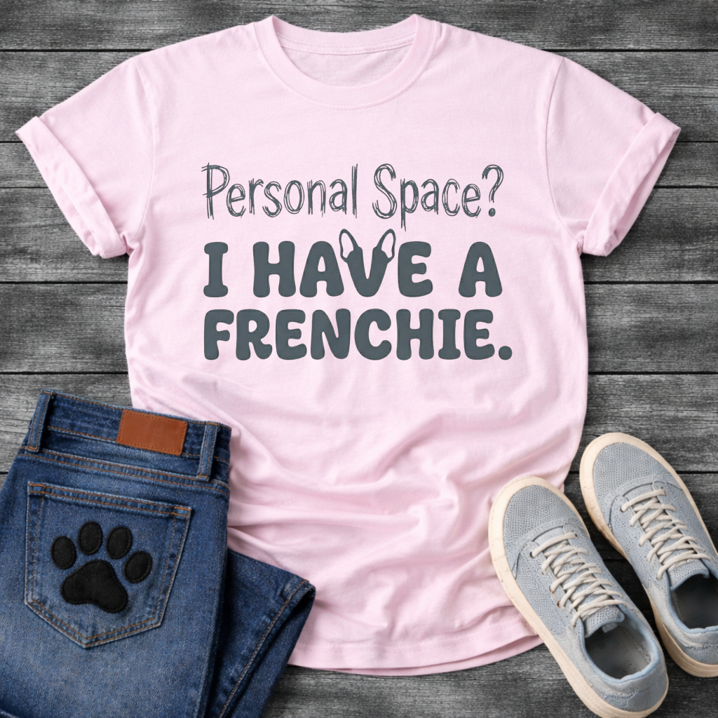 Personal Space I Have A Frenchie funny dog shirt white French Bulldog pet lover tee