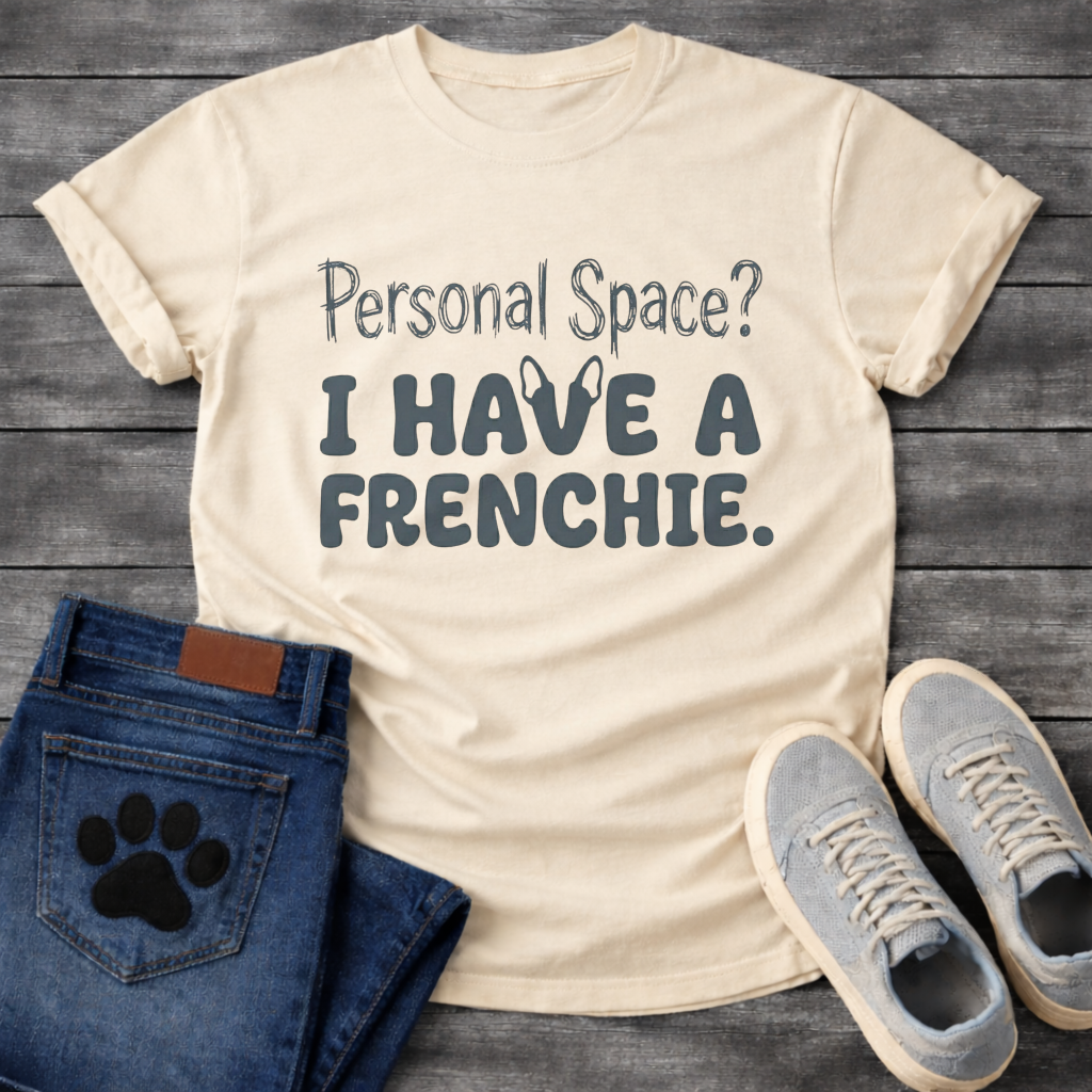 Personal Space I Have A Frenchie funny dog shirt white French Bulldog pet lover tee
