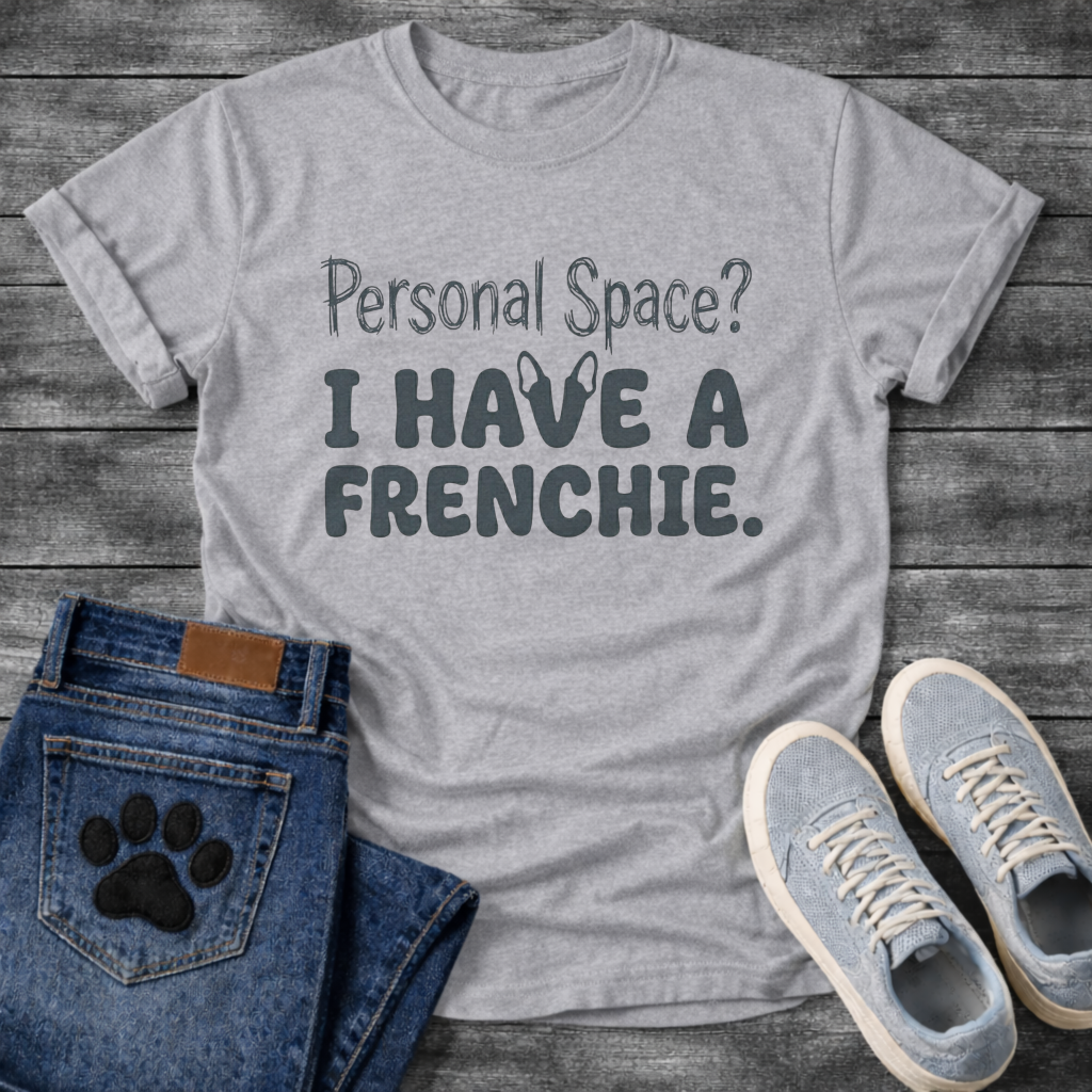 Personal Space I Have A Frenchie funny dog shirt white French Bulldog pet lover tee