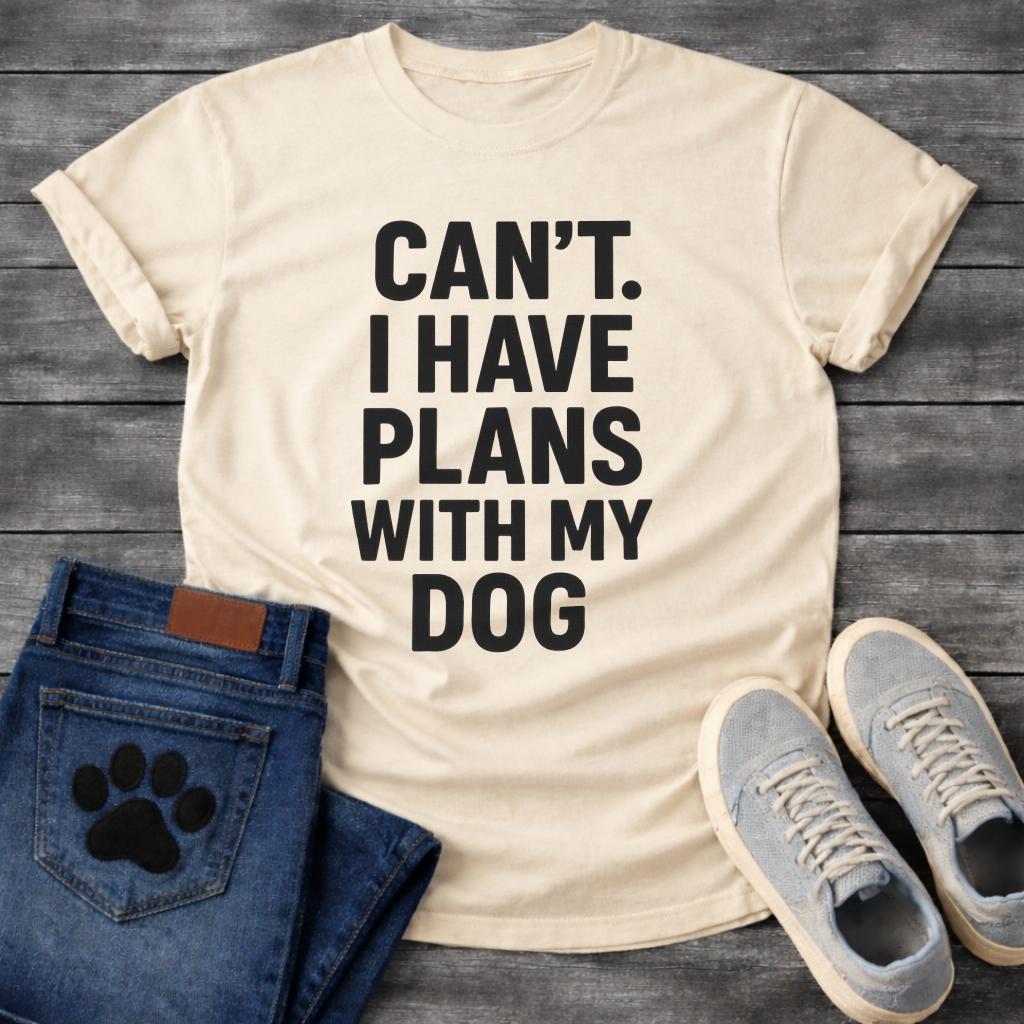 Can’t have plans with my dog funny dog shirts tee