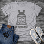 New Frenchie Parent Collecting Potatoes fresh potato sack funny dog shirt tee