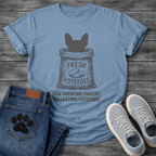 New Frenchie Parent Collecting Potatoes fresh potato sack funny dog shirt tee