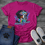 Powder Hound retro ski dog funny winter sports shirt
