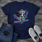 Powder Hound retro ski dog funny winter sports shirt