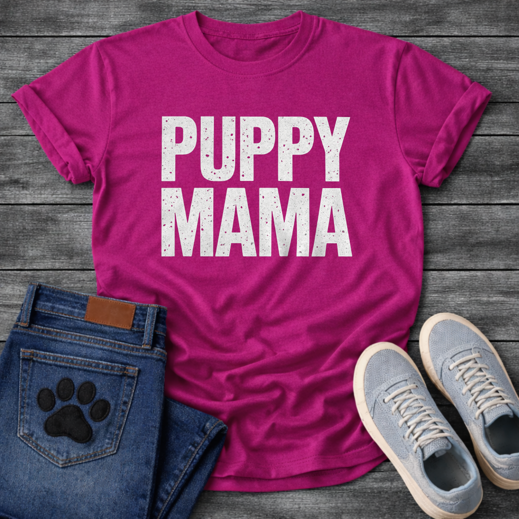 Puppy Mama dog mom shirt, pet lover apparel tee