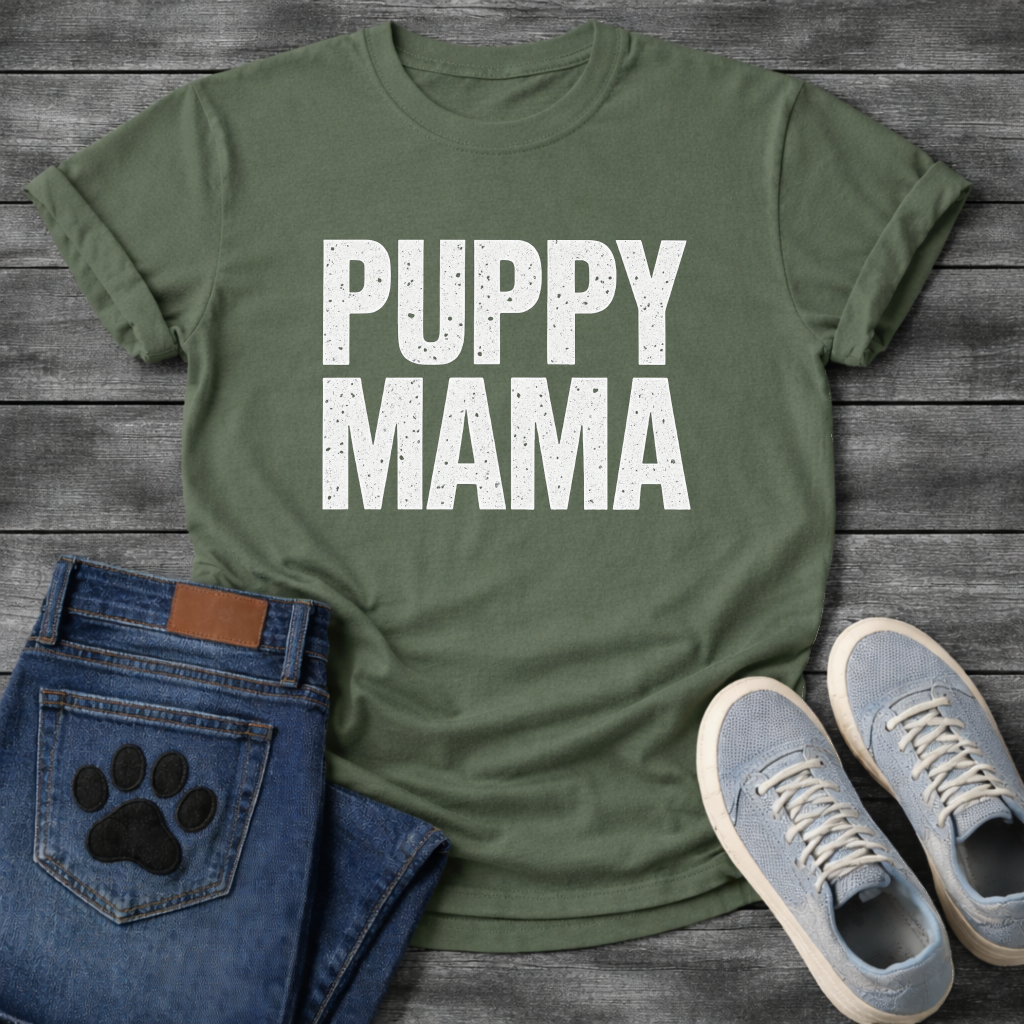 Puppy Mama dog mom shirt, pet lover apparel tee
