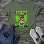Respect The Hustle Frenchie funny French Bulldog graffiti style shirt
