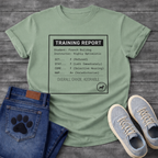 French Bulldog training report card funny t-shirt with Official Seal stamp