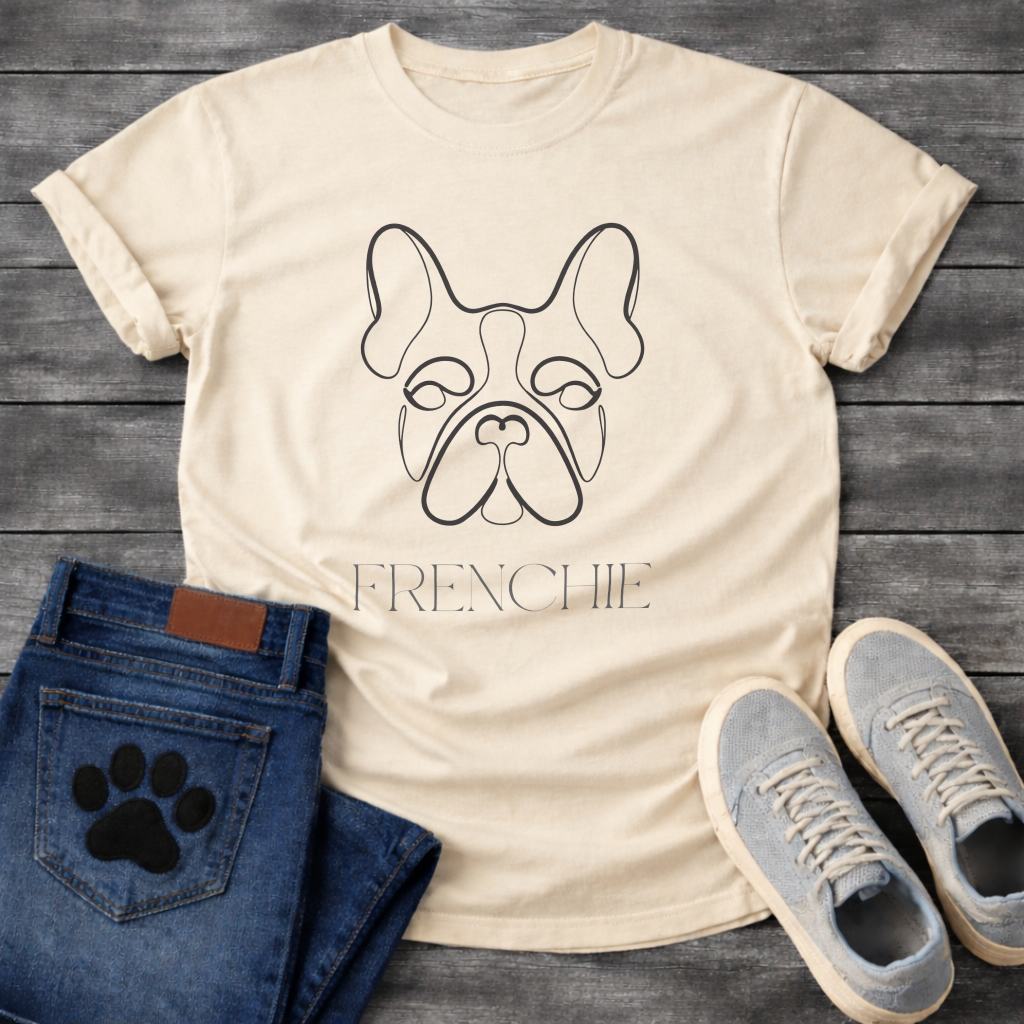 Minimalist French Bulldog line art t-shirt premium pet lover apparel unisex