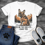 French Bulldog side eye funny dog shirt white unisex tee
