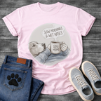 Funny dog shirt with slow mornings wet noses design for pet lovers