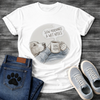 Funny dog shirt with slow mornings wet noses design for pet lovers