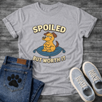 Funny spoiled but worth it dog shirt with pampered pup on throne design