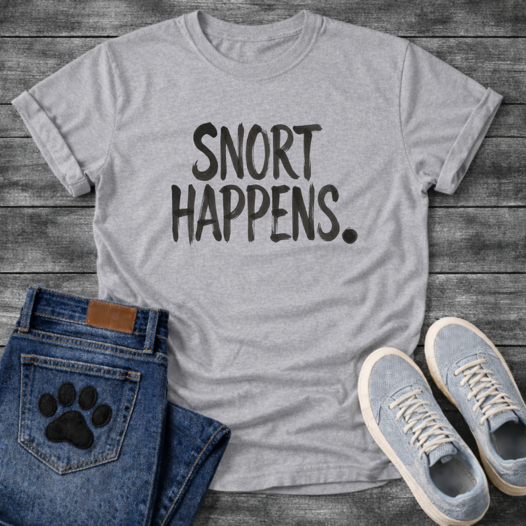 Snort Happens funny French Bulldog t-shirt white pet lover apparel