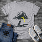 Unbothered French Bulldog lightning storm silhouette t-shirt sand funny dog shirt pet lover apparel