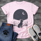 French Bulldog starry night moon silhouette funny dog shirt graphic tee