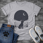 French Bulldog starry night moon silhouette funny dog shirt graphic tee