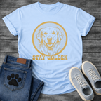Stay Golden funny dog shirt white Golden Retriever pet lover apparel tee