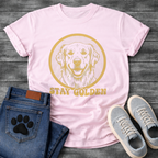 Stay Golden funny dog shirt white Golden Retriever pet lover apparel tee