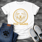 Stay Golden funny dog shirt white Golden Retriever pet lover apparel tee