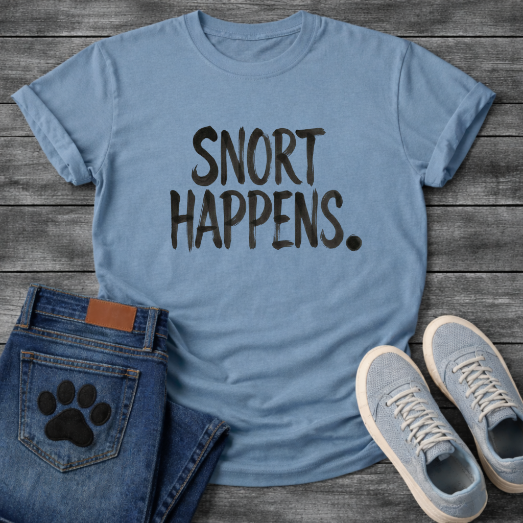 Snort Happens funny French Bulldog t-shirt white pet lover apparel