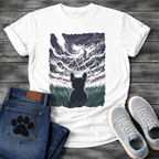 French Bulldog stormy night silhouette dramatic graphic dog shirt unisex tee