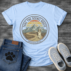 Funny take the scenic route dog shirt for outdoor loving pet parents

