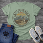 Funny take the scenic route dog shirt for outdoor loving pet parents
