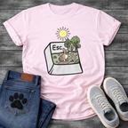 French Bulldog escape key nature scene funny dog shirt graphic unisex tee
