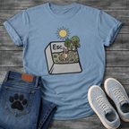 French Bulldog escape key nature scene funny dog shirt graphic unisex tee
