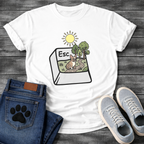 French Bulldog escape key nature scene funny dog shirt graphic unisex tee
