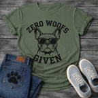 Funny zero woofs given dog shirt with sassy Frenchie attitude for pet lovers