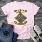 Treat Dealer Local 24/7 Certified Provider funny dog parent badge shirt