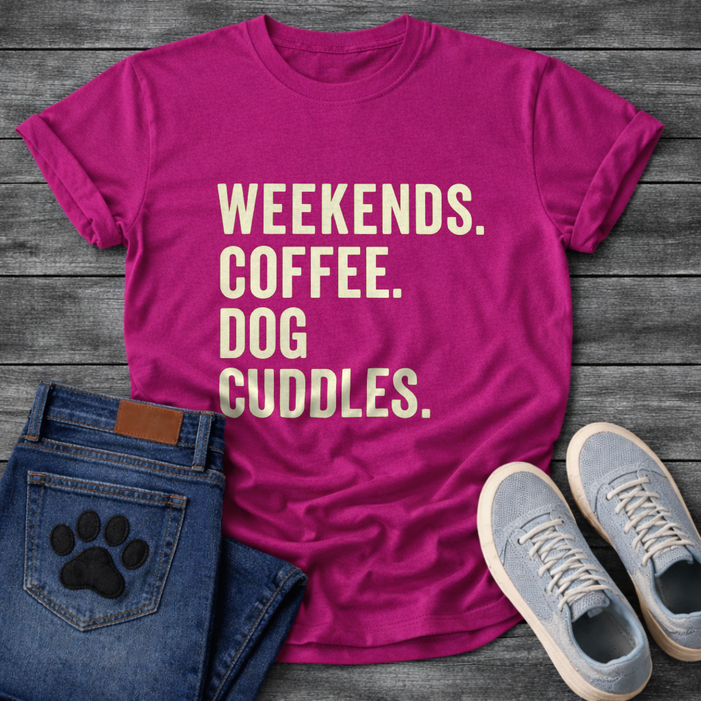 Weekends Coffee & Dog Cuddles - Dog Mom Shirt
