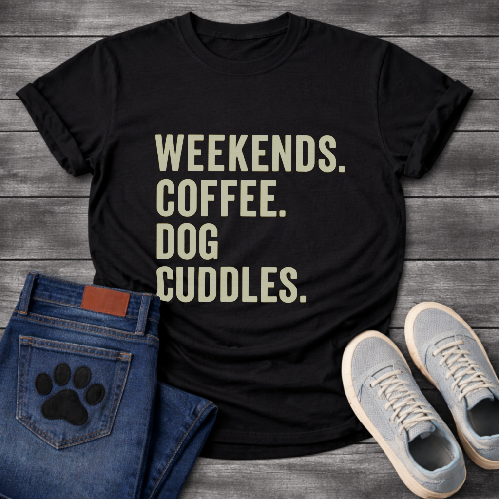 Weekends Coffee & Dog Cuddles - Dog Mom Shirt